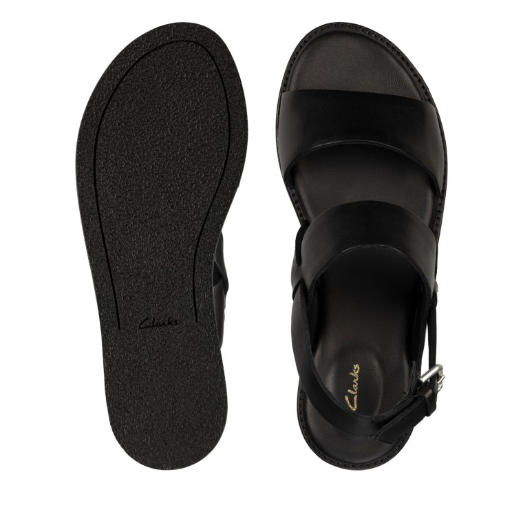 Karsea Clarks Correa De Cuero Negro