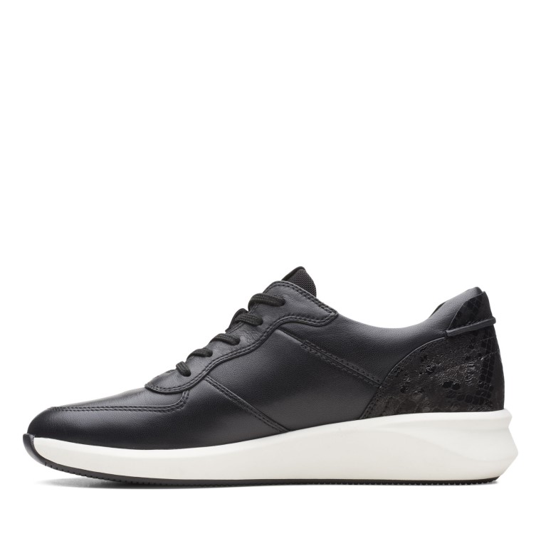 Cuero Combinado Negro Un Rio Sprint Clarks