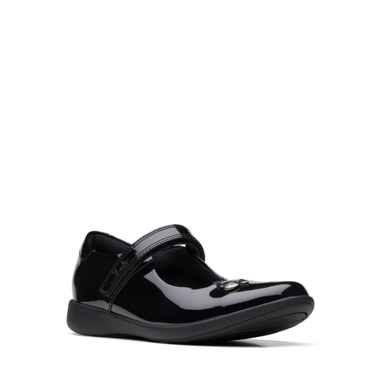 Black Pat Clarks Etch Mist Mayores