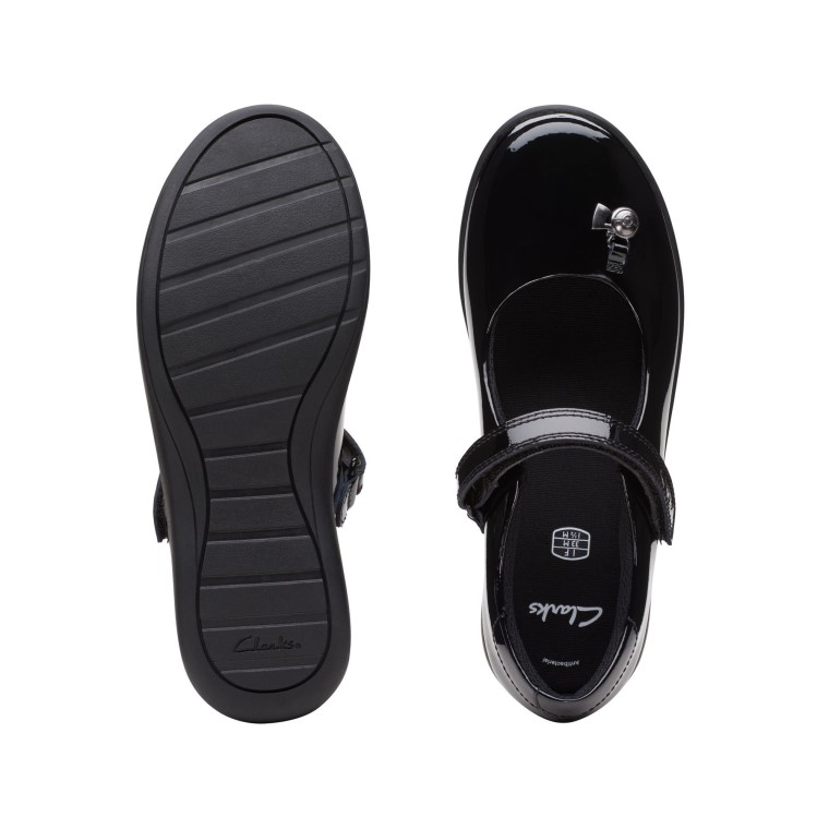 Black Pat Clarks Etch Mist Mayores