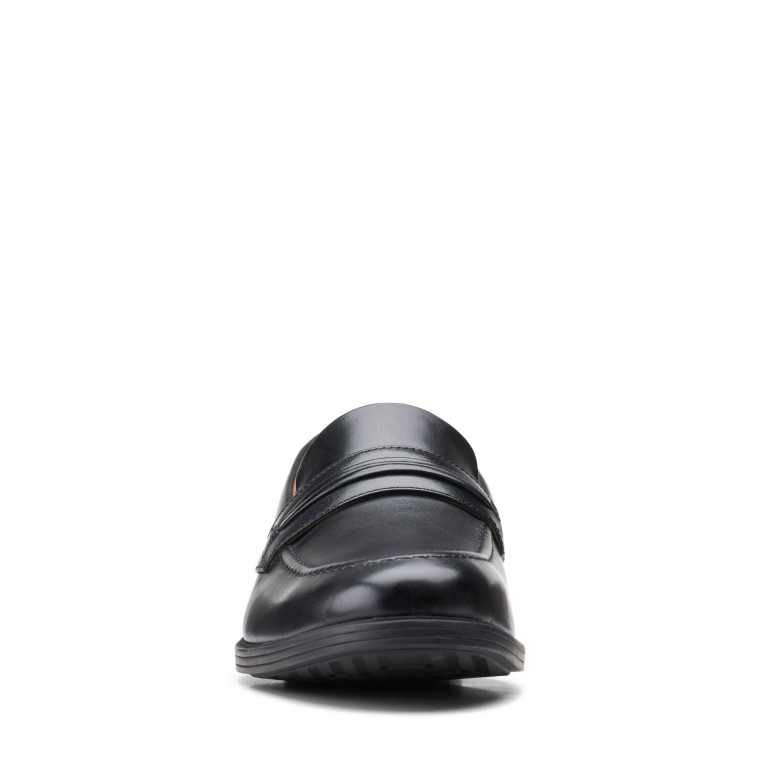 Mocasines Clarks Whiddon De Cuero Negro