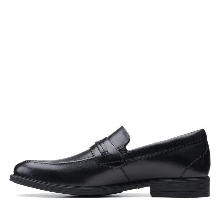 Mocasines Clarks Whiddon De Cuero Negro