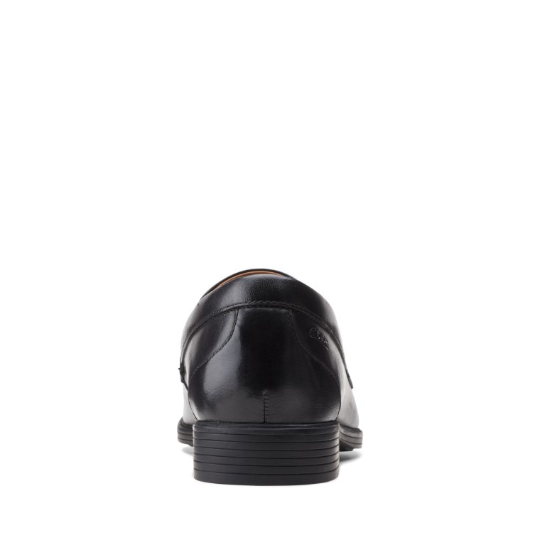 Mocasines Clarks Whiddon De Cuero Negro