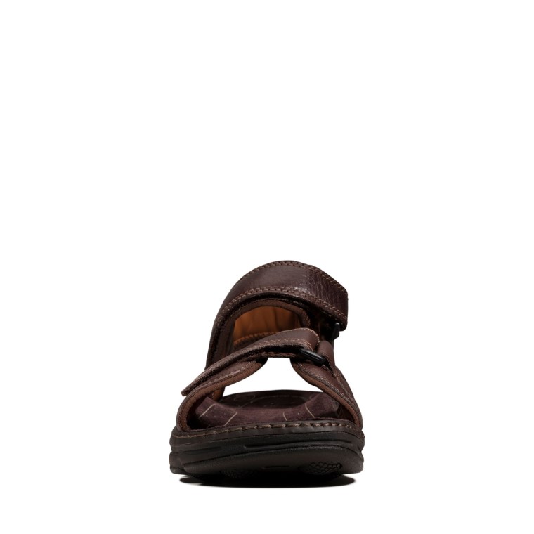 Clarks Atl Parte Marrón Oscuro Lea