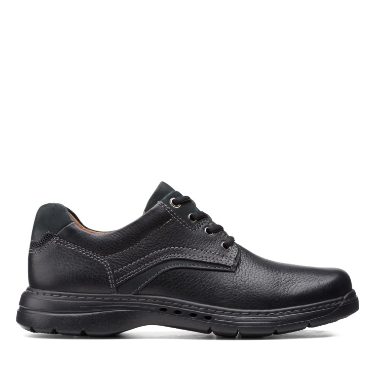 Clarks De Cuero Abatanado Negro Ritmo Brawley Un