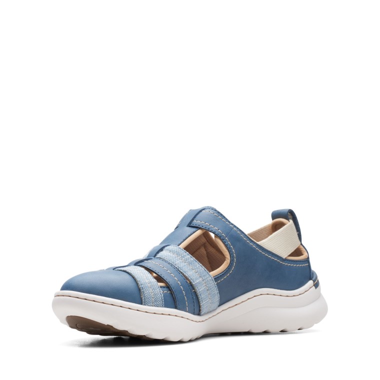 Clarks Azul Gris Lea Teagan Paso