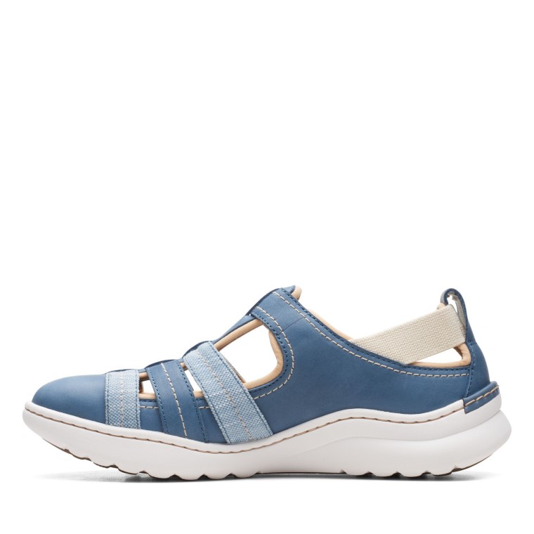 Clarks Azul Gris Lea Teagan Paso
