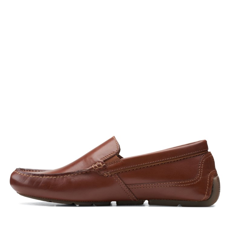 Marrón Oscuro Cuero Clarks Markman Liso