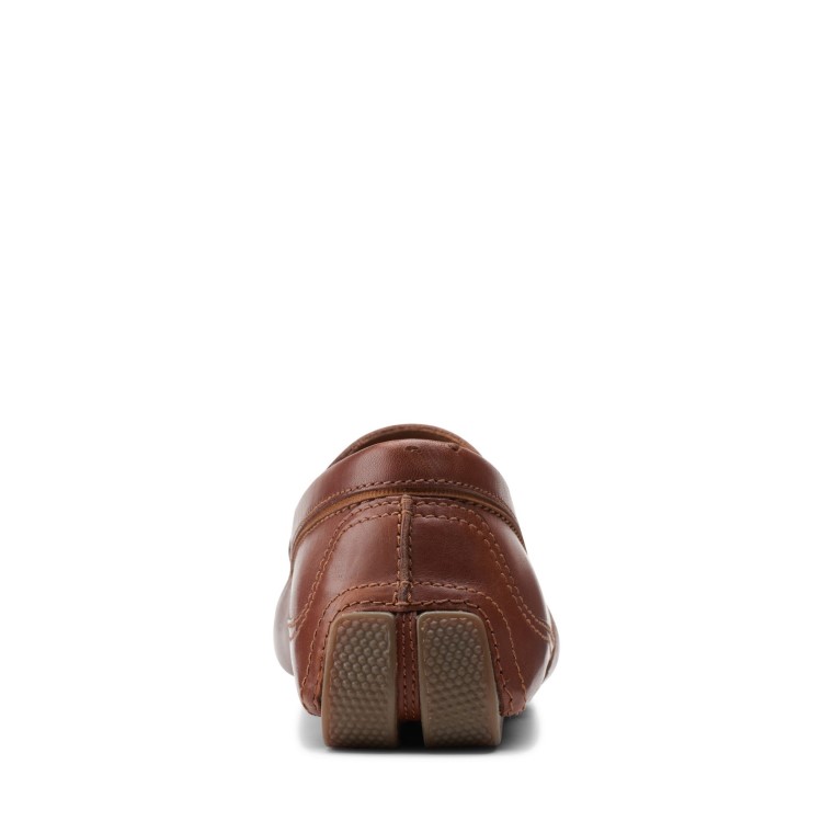 Marrón Oscuro Cuero Clarks Markman Liso