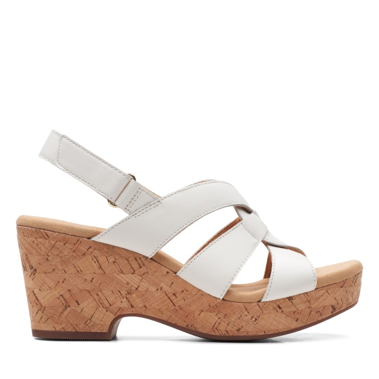 Cuero Blanco Clarks Giselle Playa