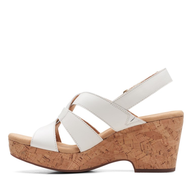 Cuero Blanco Clarks Giselle Playa