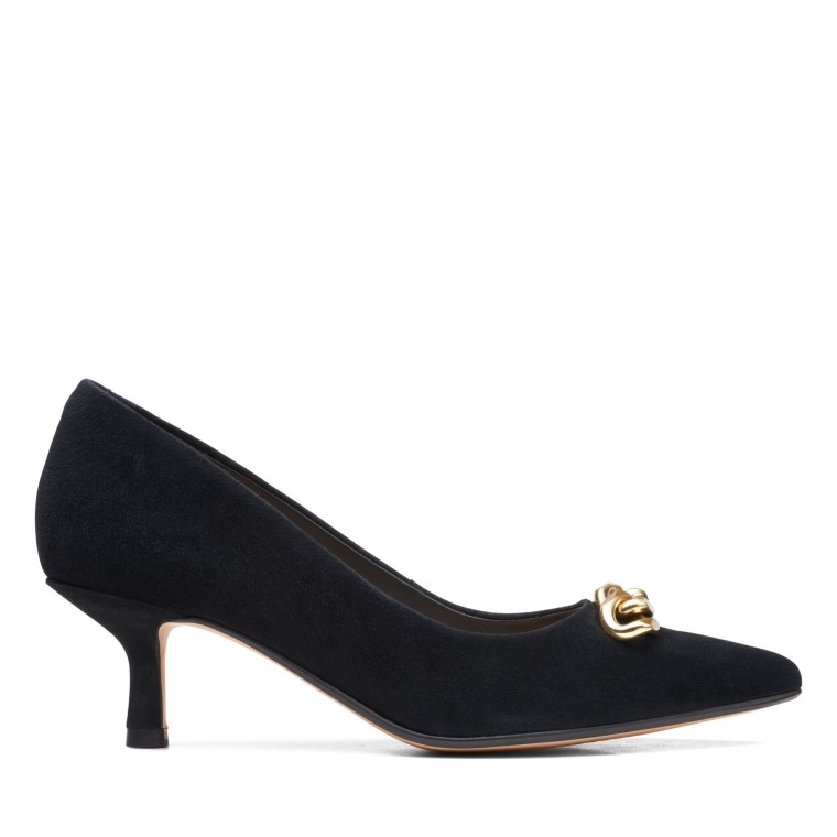 Clarks Negro Sde Violeta 55 Ajuste