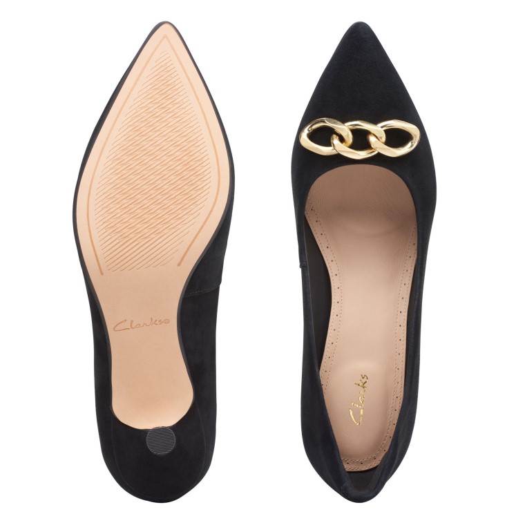 Clarks Negro Sde Violeta 55 Ajuste