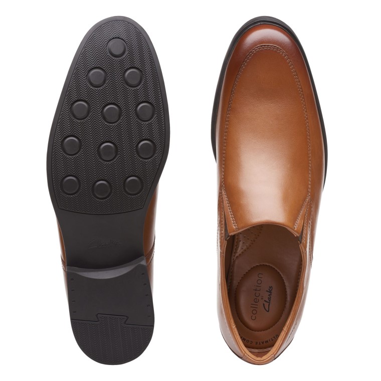 Whiddon Step Clarks Cuero Tostado Oscuro