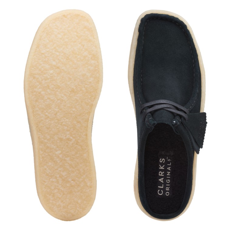 Wallabee Cup Lo Black Wlined Sde Clarks