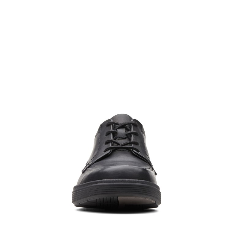 Un Morada Facilidad Clarks Cuero Negro
