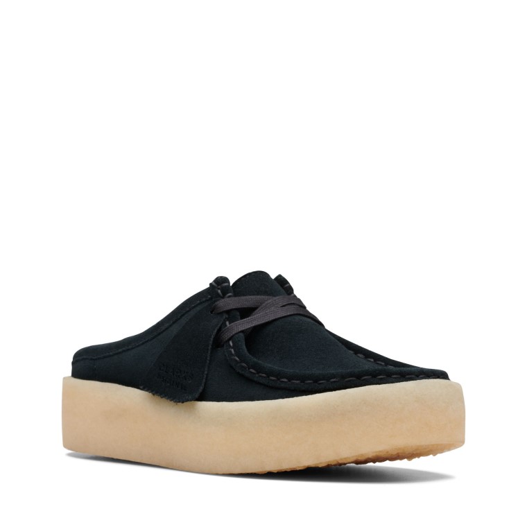 Taza Wallabee Lo Black Sde Wlined Clarks