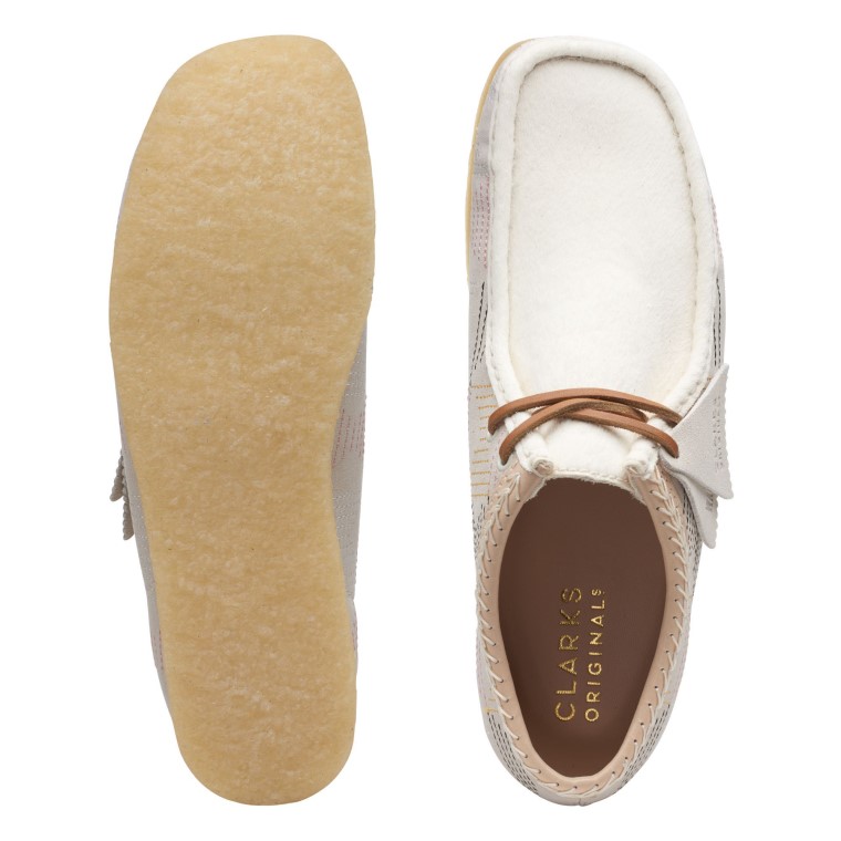 Wallabee Clarks Blanco