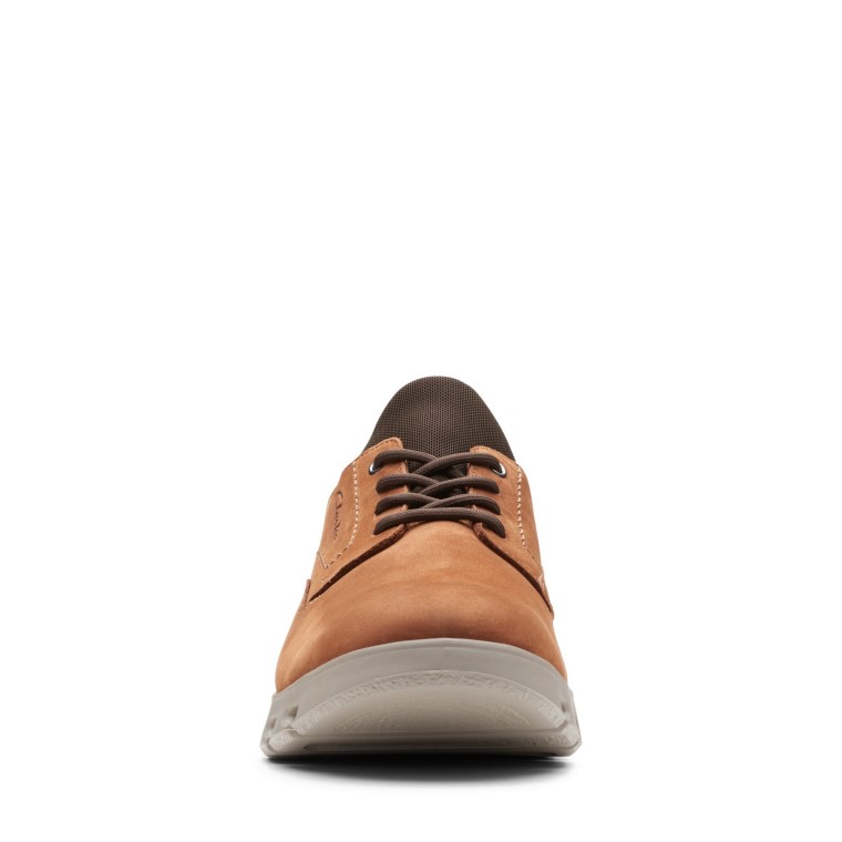 Naturaleza X Dos Clarks Nubuck Bronceado Oscuro