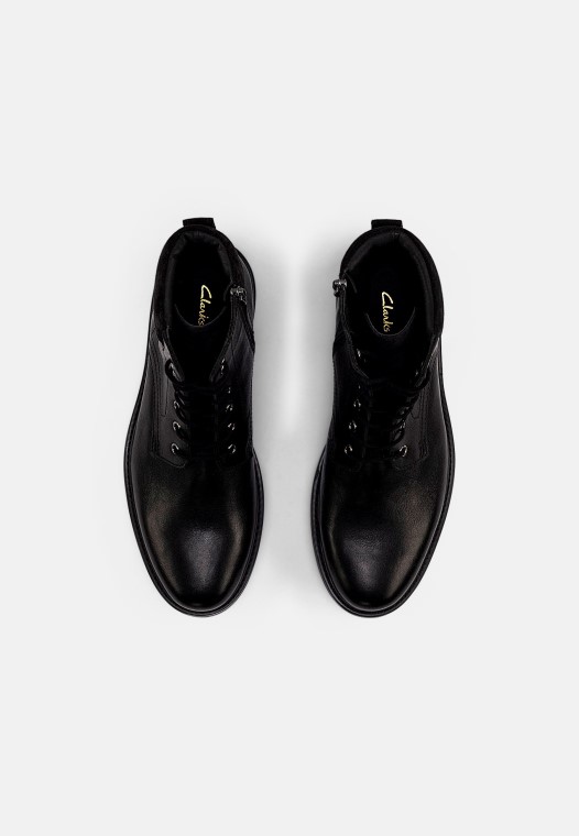 Botines Con Cordones Chard Negro Clarks