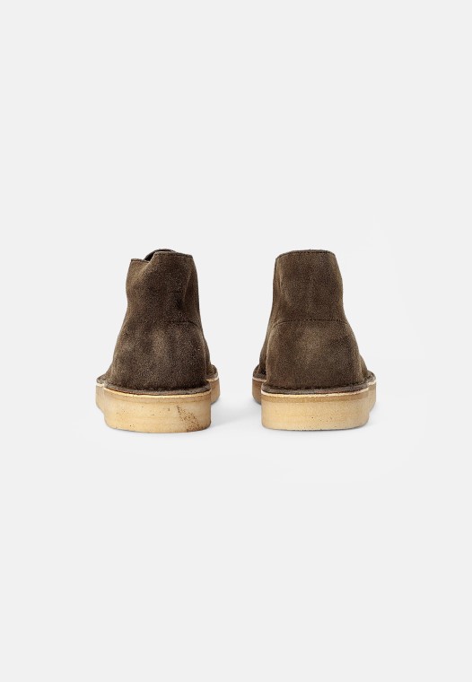 Desierto Carbón Casual Con Cordones Clarks Oliva