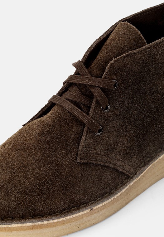 Desierto Carbón Casual Con Cordones Clarks Oliva