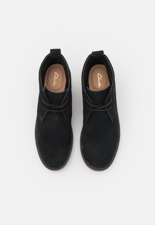 Botines Negros Con Cordones Clarks